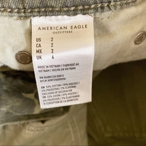 AEO Next Level Stretch Camo Print Denim Jean Skirt - Picture 8 of 10